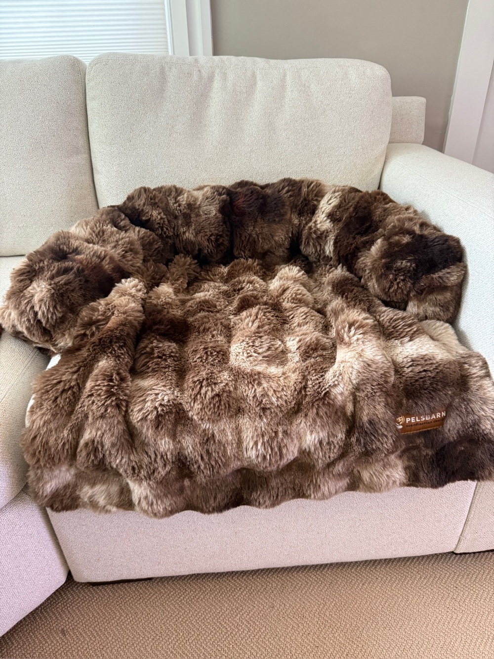 Dog Couch Bed Blanket in Brown